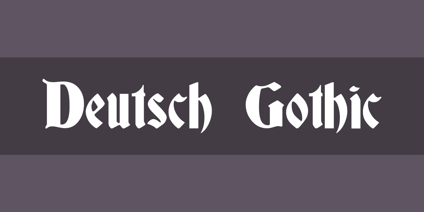 Пример шрифта Deutsch Gothic Regular